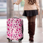 Pink Hand Breast Cancer Pattern Print Luggage Cover