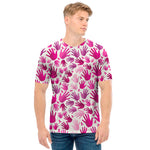 Pink Hand Breast Cancer Pattern Print Men's T-Shirt