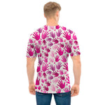 Pink Hand Breast Cancer Pattern Print Men's T-Shirt