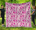 Pink Hand Breast Cancer Pattern Print Quilt