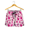Pink Hand Breast Cancer Pattern Print Women's Shorts