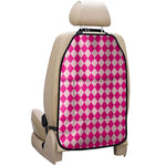 Pink Harlequin Pattern Print Car Seat Organizers