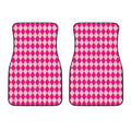 Pink Harlequin Pattern Print Front Car Floor Mats