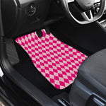 Pink Harlequin Pattern Print Front Car Floor Mats