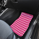 Pink Harlequin Pattern Print Front Car Floor Mats
