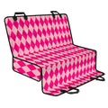 Pink Harlequin Pattern Print Pet Car Back Seat Cover