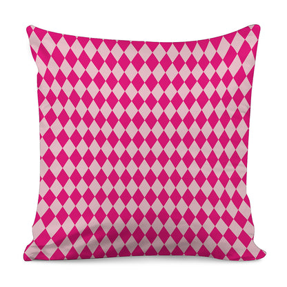 Pink Harlequin Pattern Print Pillow Cover