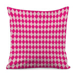 Pink Harlequin Pattern Print Pillow Cover