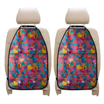 Pink Hawaiian Fruits Pattern Print Car Seat Organizers