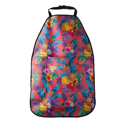 Pink Hawaiian Fruits Pattern Print Car Seat Organizers