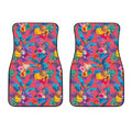 Pink Hawaiian Fruits Pattern Print Front Car Floor Mats