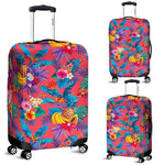 Pink Hawaiian Fruits Pattern Print Luggage Cover GearFrost