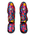 Pink Hawaiian Fruits Pattern Print Muay Thai Shin Guards