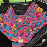 Pink Hawaiian Fruits Pattern Print Pet Car Back Seat Cover
