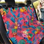 Pink Hawaiian Fruits Pattern Print Pet Car Back Seat Cover