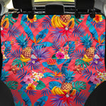 Pink Hawaiian Fruits Pattern Print Pet Car Back Seat Cover