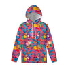 Pink Hawaiian Fruits Pattern Print Pullover Hoodie