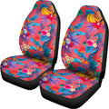 Pink Hawaiian Fruits Pattern Print Universal Fit Car Seat Covers