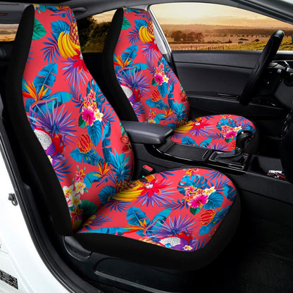 Pink Hawaiian Fruits Pattern Print Universal Fit Car Seat Covers