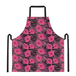 Pink Hawaiian Hibiscus Pattern Print Apron