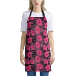 Pink Hawaiian Hibiscus Pattern Print Apron