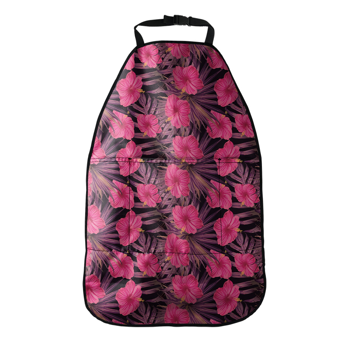 Pink Hawaiian Hibiscus Pattern Print Car Seat Organizers