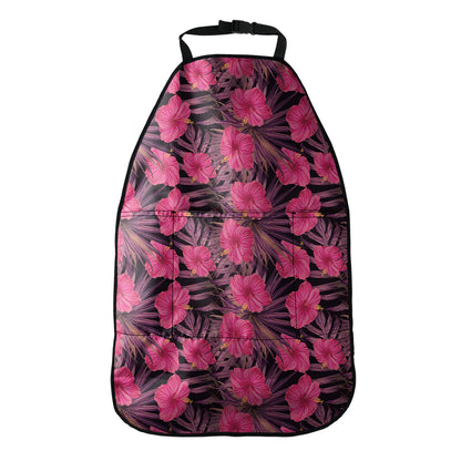 Pink Hawaiian Hibiscus Pattern Print Car Seat Organizers