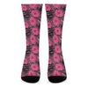 Pink Hawaiian Hibiscus Pattern Print Crew Socks