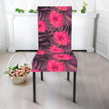 Pink Hawaiian Hibiscus Pattern Print Dining Chair Slipcover