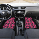 Pink Hawaiian Hibiscus Pattern Print Front Car Floor Mats