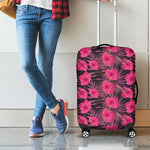 Pink Hawaiian Hibiscus Pattern Print Luggage Cover