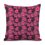 Pink Hawaiian Hibiscus Pattern Print Pillow Cover