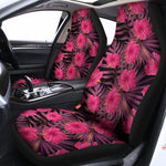 Pink Hawaiian Hibiscus Pattern Print Universal Fit Car Seat Covers