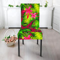 Pink Hawaiian Tropical Pattern Print Dining Chair Slipcover