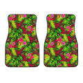 Pink Hawaiian Tropical Pattern Print Front Car Floor Mats
