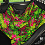 Pink Hawaiian Tropical Pattern Print Pet Car Back Seat Cover