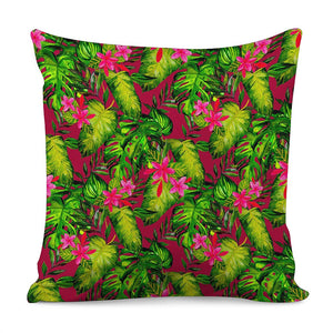 Pink Hawaiian Tropical Pattern Print Pillow Cover