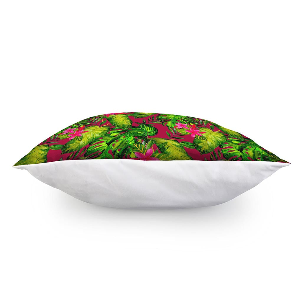 Pink Hawaiian Tropical Pattern Print Pillow Cover