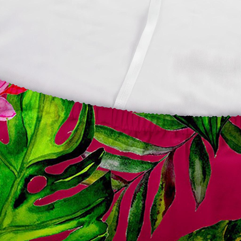 Pink Hawaiian Tropical Pattern Print Sofa Cover