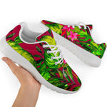 Pink Hawaiian Tropical Pattern Print Sport Shoes GearFrost