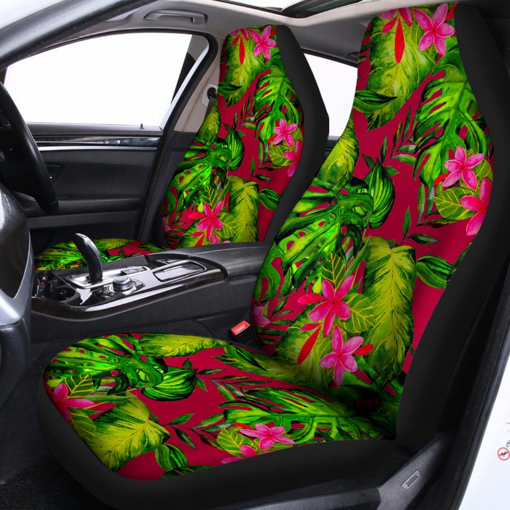 Pink Hawaiian Tropical Pattern Print Universal Fit Car Seat Covers