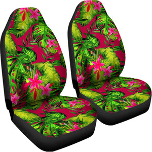 Pink Hawaiian Tropical Pattern Print Universal Fit Car Seat Covers