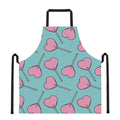 Pink Heart Lollipop Pattern Print Apron