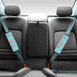 Pink Heart Lollipop Pattern Print Car Seat Belt Covers