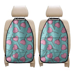 Pink Heart Lollipop Pattern Print Car Seat Organizers