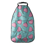 Pink Heart Lollipop Pattern Print Car Seat Organizers