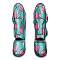Pink Heart Lollipop Pattern Print Muay Thai Shin Guards