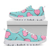Pink Heart Lollipop Pattern Print White Sneakers