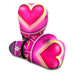 Pink Heart Zodiac Wheel Print Boxing Gloves