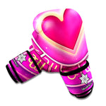 Pink Heart Zodiac Wheel Print Boxing Gloves
